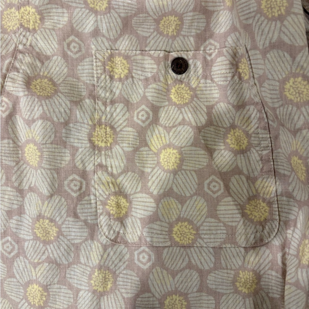 Patagonia Men's Back Step Shirt short sleeve button down beige floral XL - Picture 7 of 7